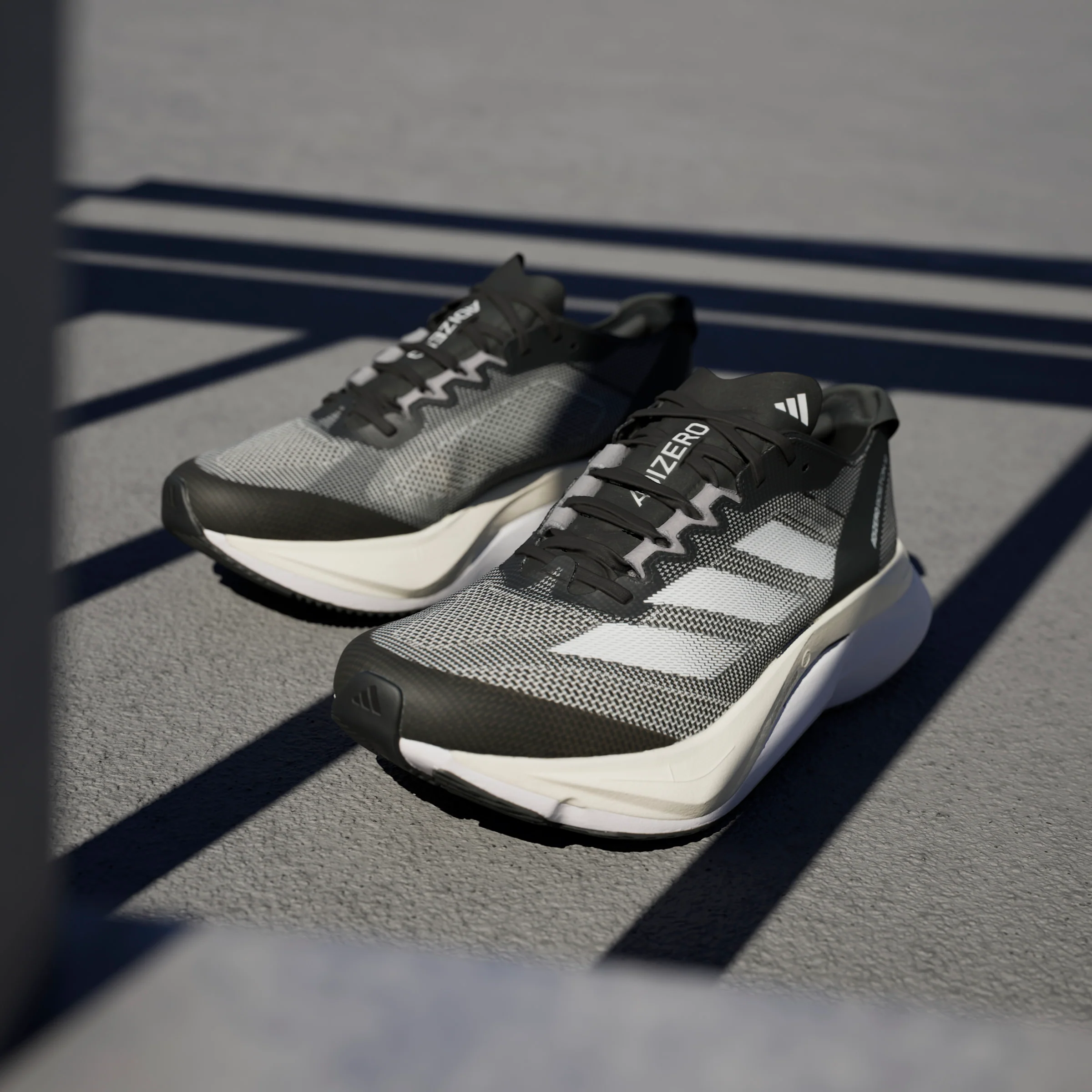 adidas Adizero Boston 12 | Core Black / Footwear White / Carbon | Womens - Ekiden Sports