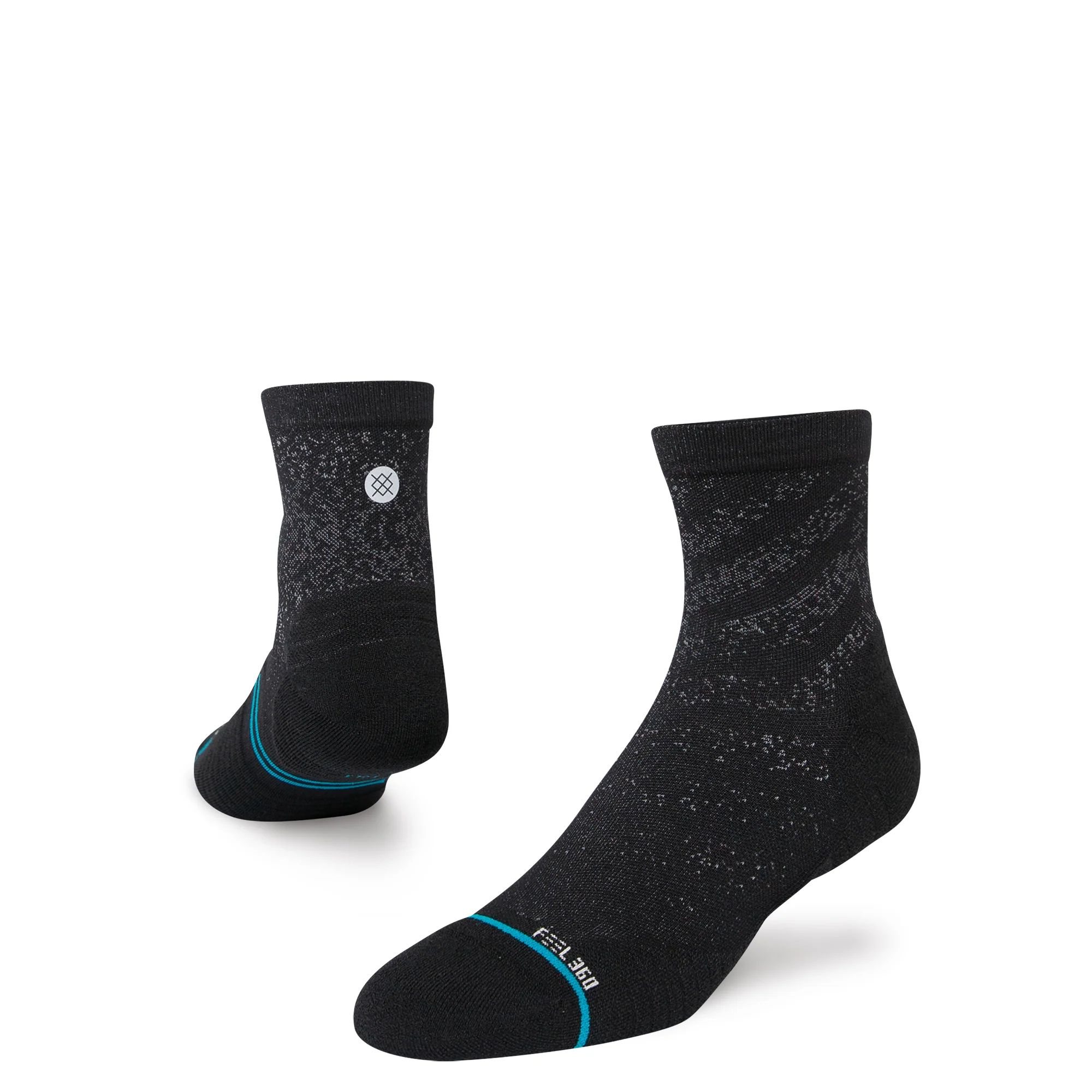 Stance Socks | Light Cushion | Quarter Length | Run Black - Ekiden Sports