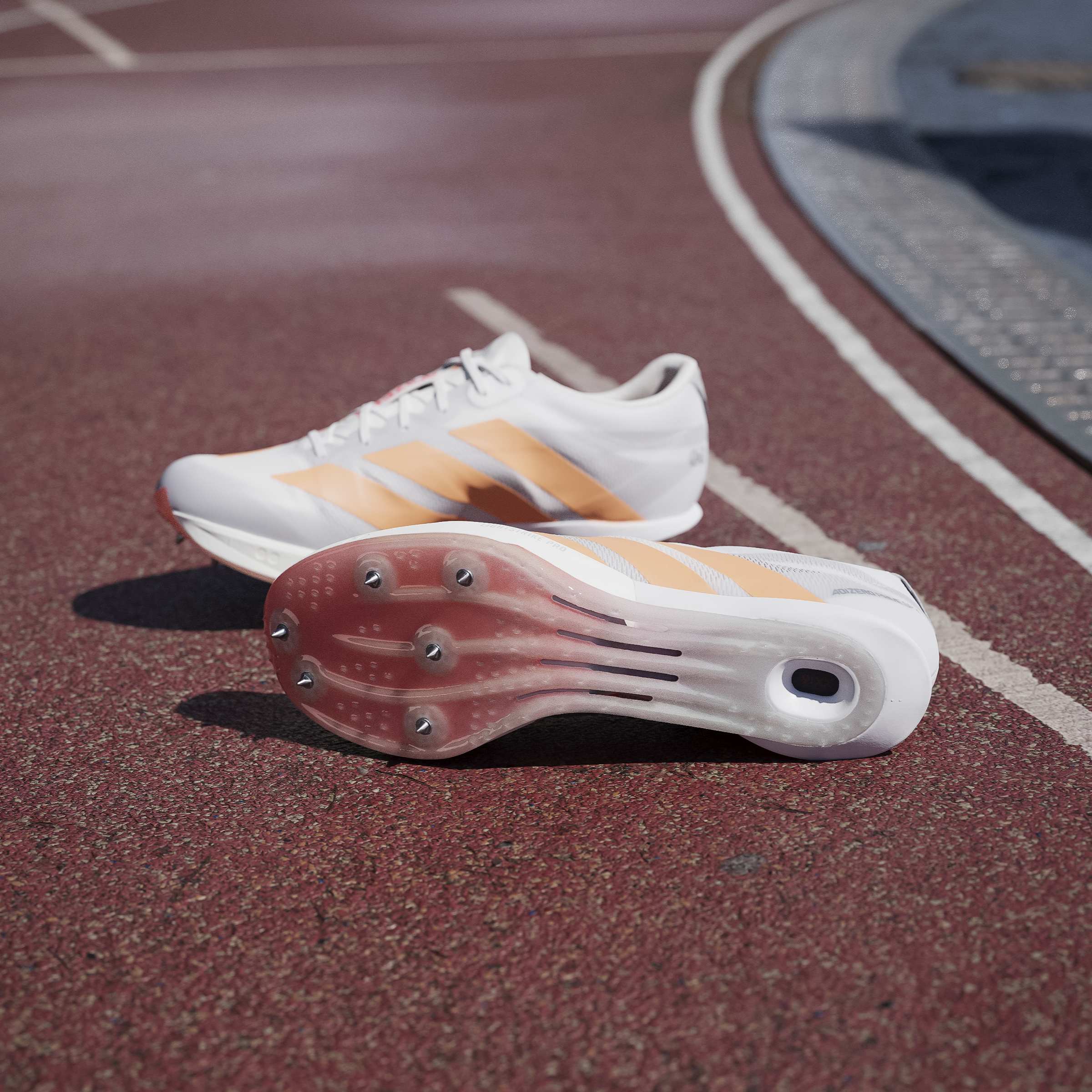 adidas Adizero Prime SP 4 Spikes | Cloud White / Lucid Orange / Lucid Red | Unisex - Ekiden Sports
