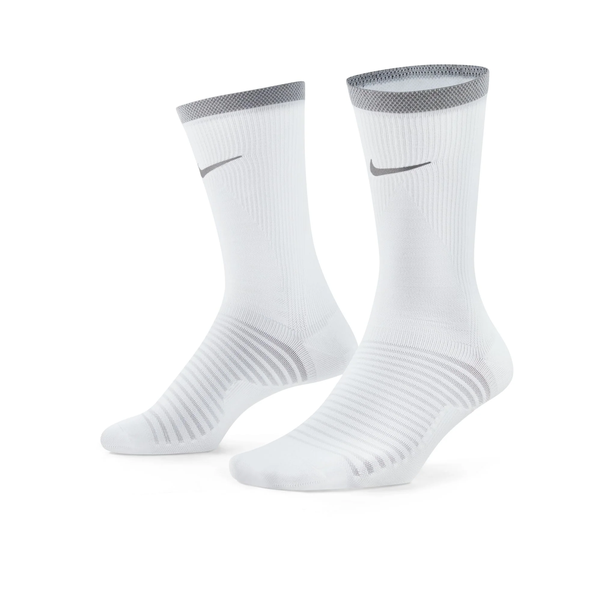 Nike Spark Lightweight Sock | Crew Length | White / Reflective Silver - Ekiden Sports
