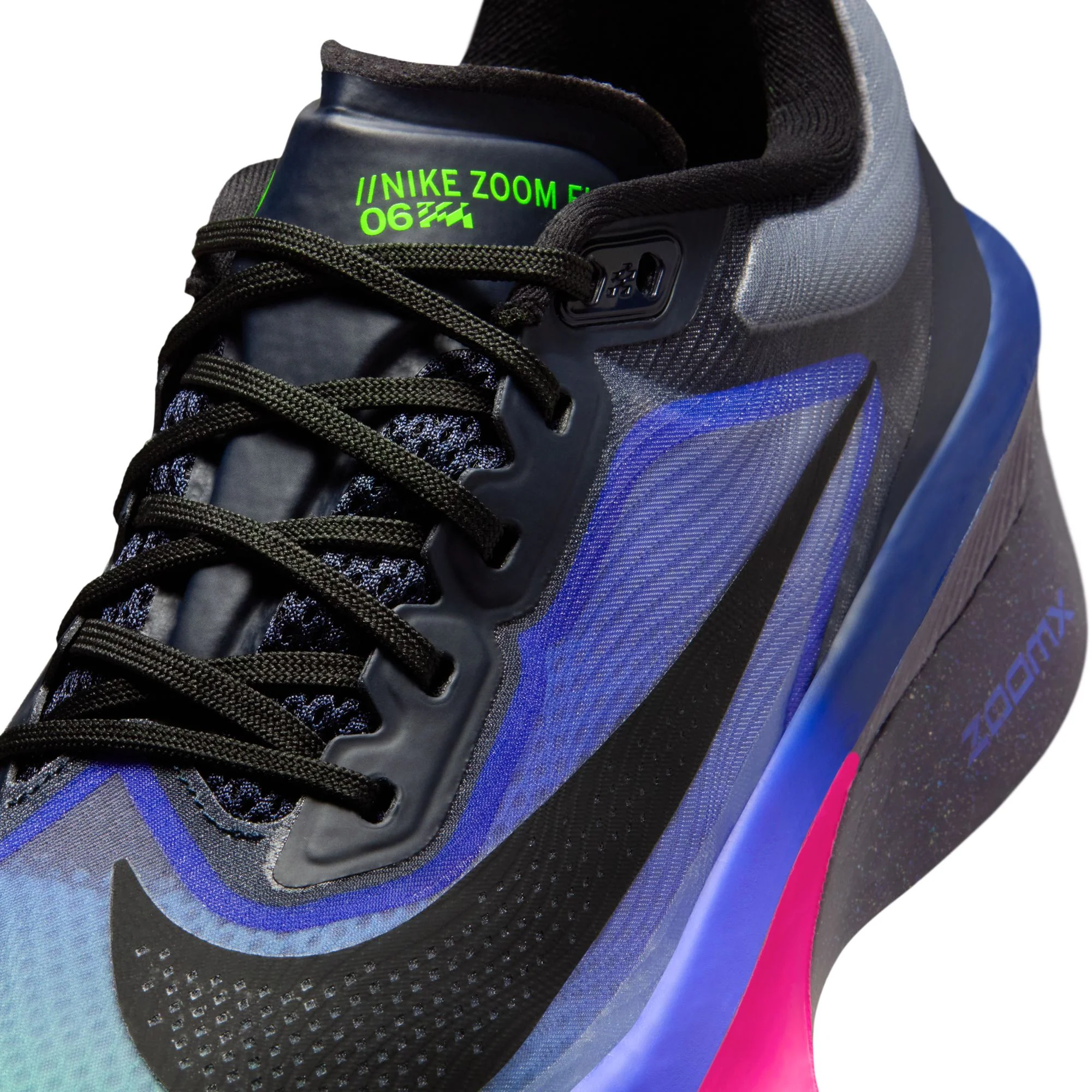 Nike Zoom Fly 6 Glam | Dark Obsidian / Black / Racer Blue | Womens - Ekiden Sports