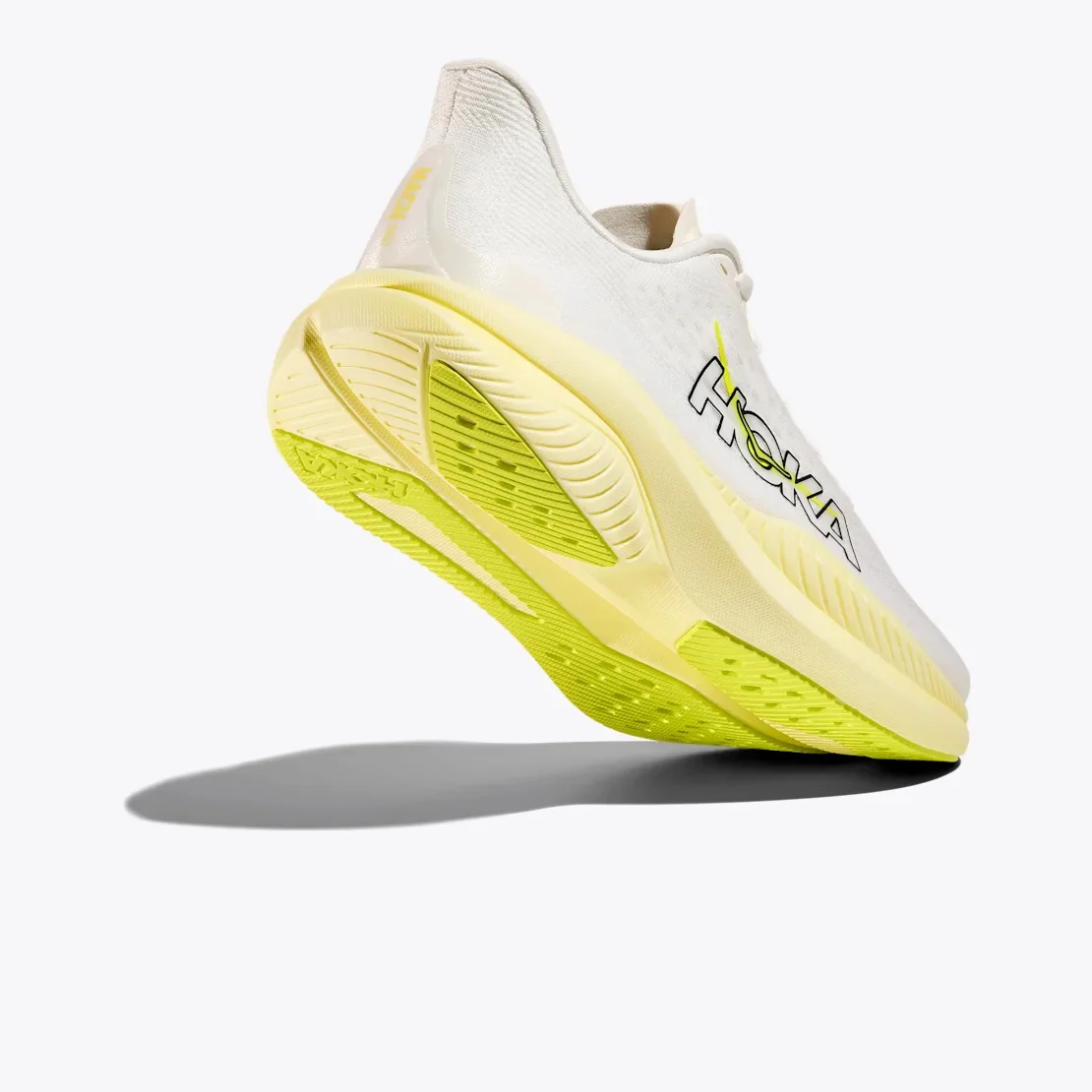 Hoka Mach 6 | White / Neon Hoka Citrus | Womens - Ekiden Sports