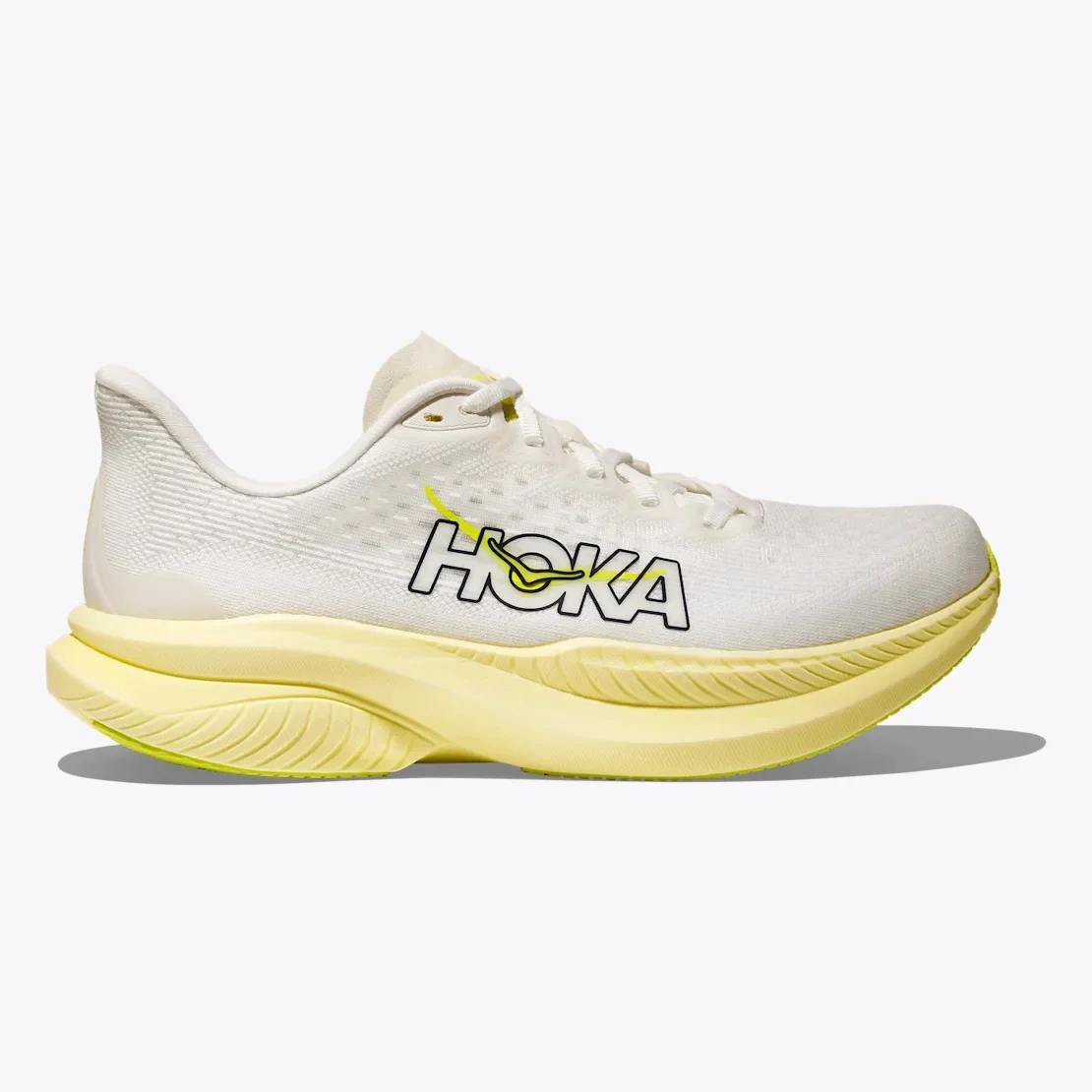 Hoka Mach 6 | White / Neon Hoka Citrus | Womens - Ekiden Sports