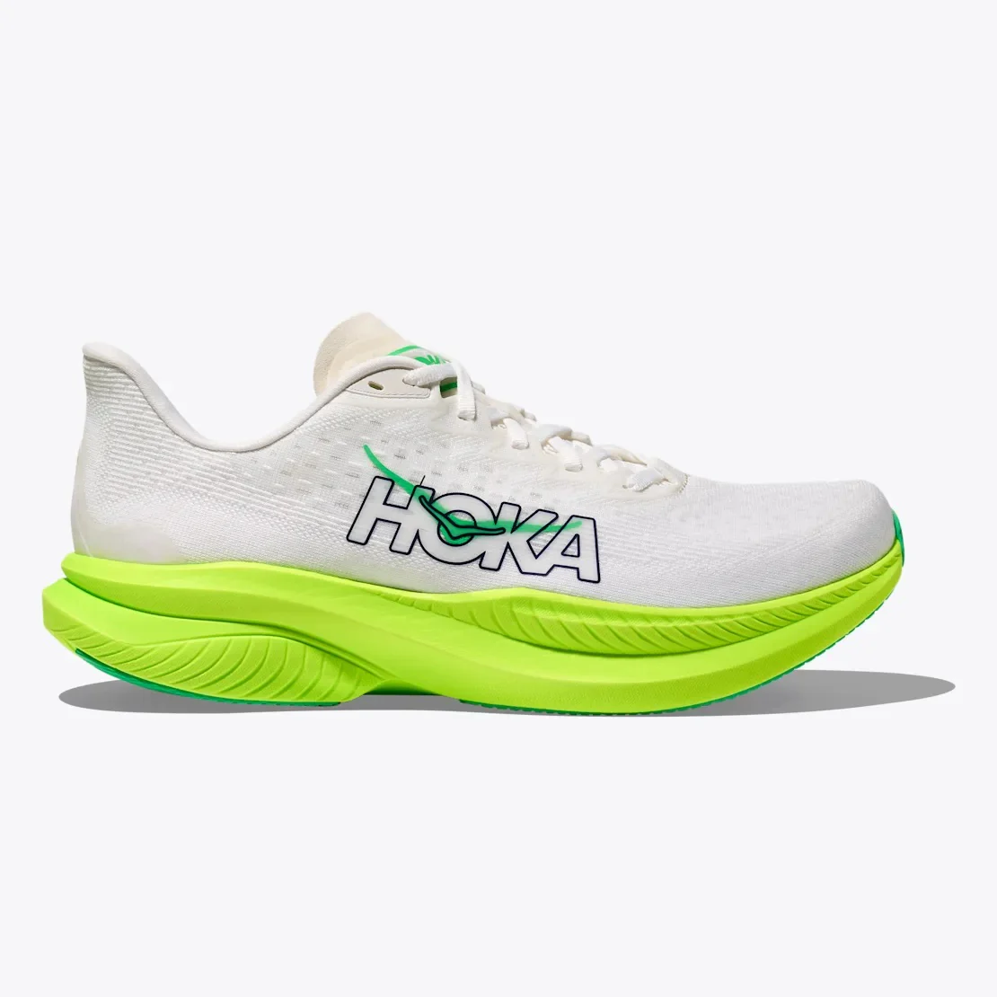 Hoka Mach 6 | White / Neon Lime | Mens - Ekiden Sports