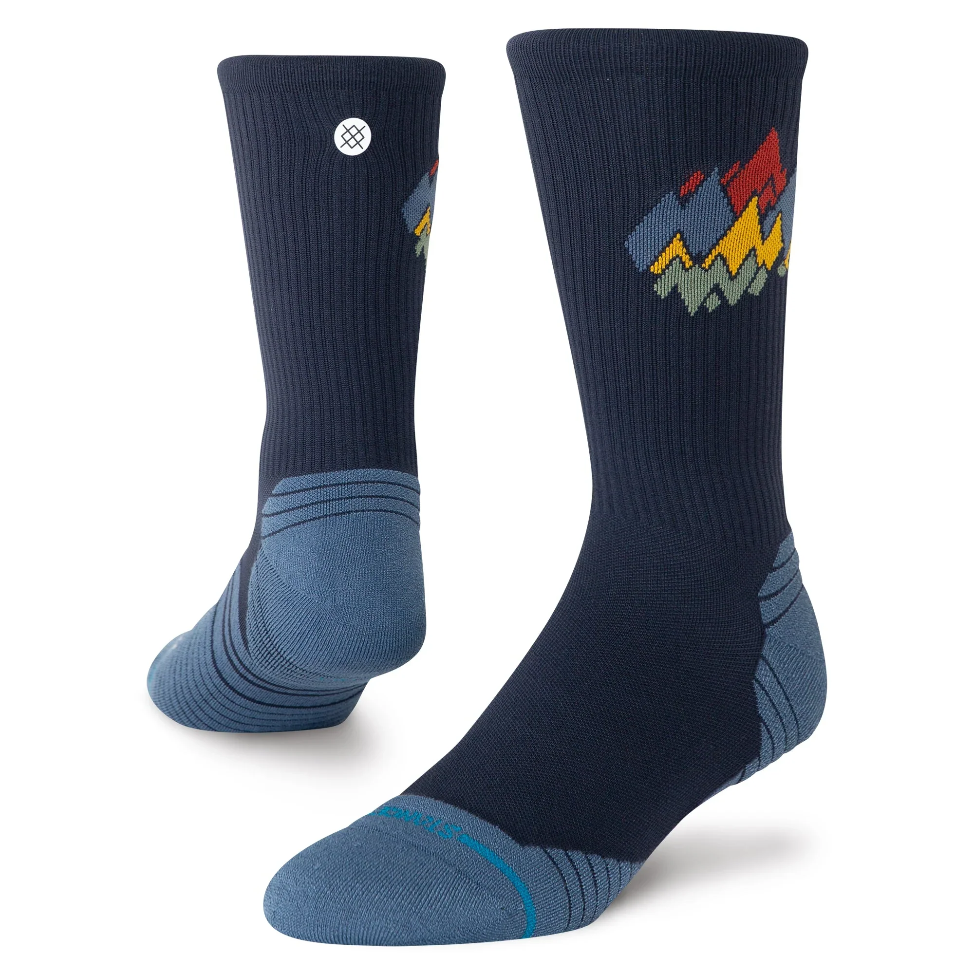 Stance Socks | Light Cushion | Crew Length | Peaks Ribbed Navy - Ekiden Sports