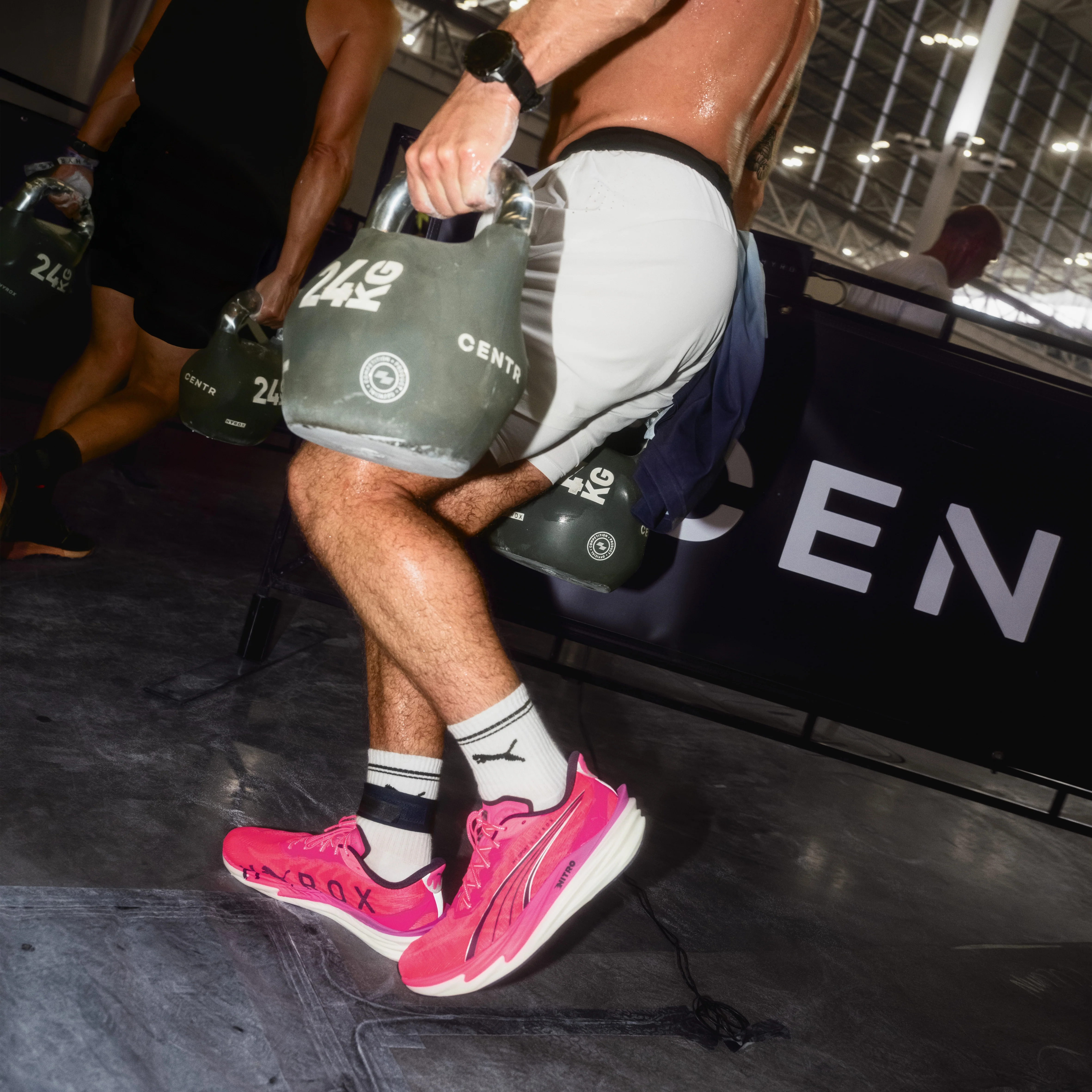 Puma x HYROX Deviate NITRO 4 | Puma White / Electric Orchid / Pure Pink | Mens - Ekiden Sports