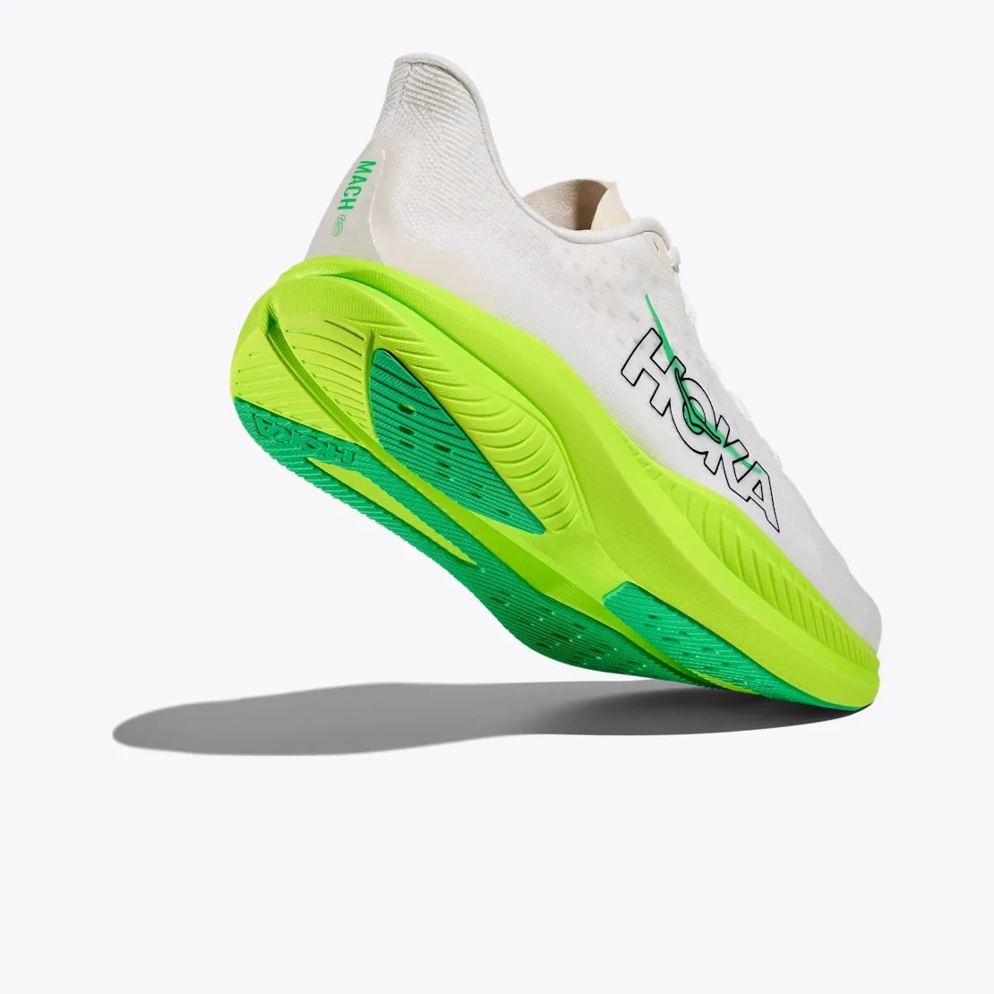 Hoka Mach 6 | White / Neon Lime | Mens - Ekiden Sports