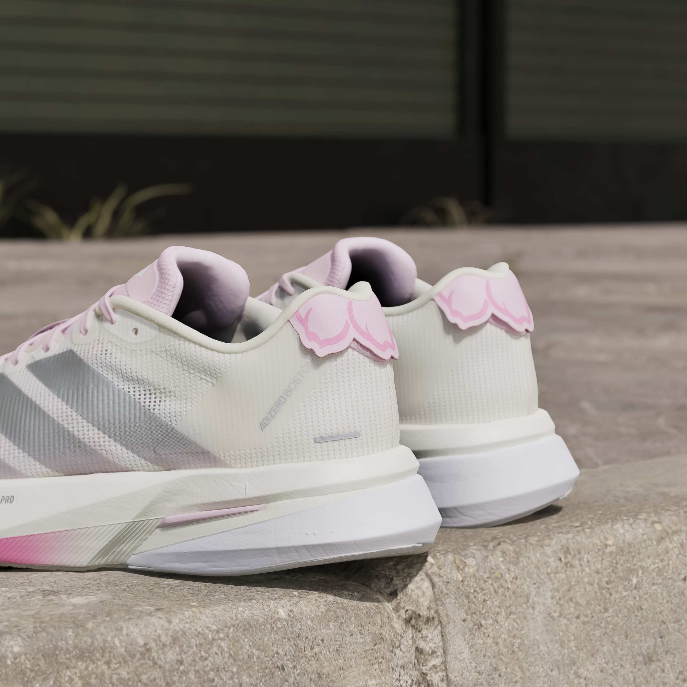 adidas Boston 13 | Core White / Silver Metallic / Clear Pink | Womens - Ekiden Sports