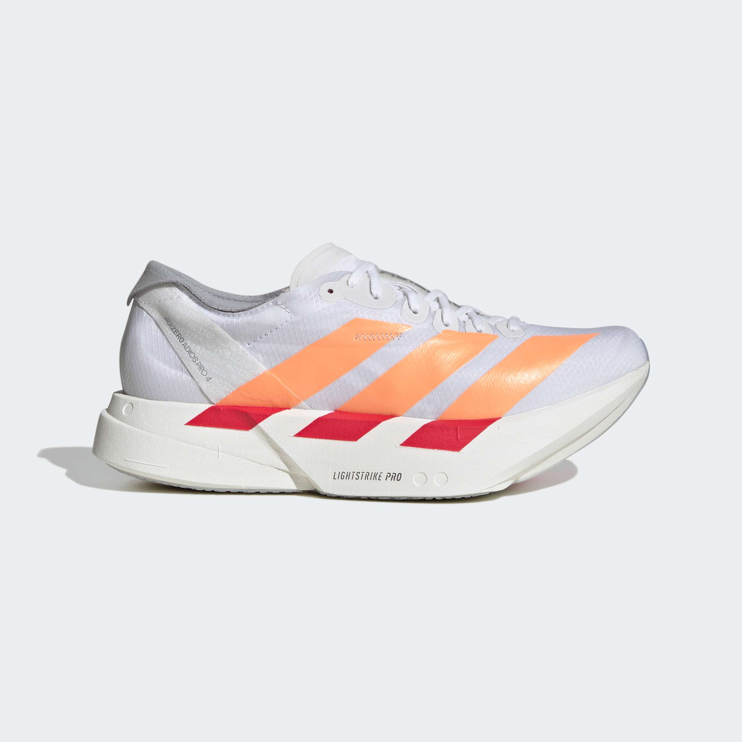 adidas Adizero Adios Pro 4 | Cloud White / Beam Orange / Lucid Red | Womens - Ekiden Sports