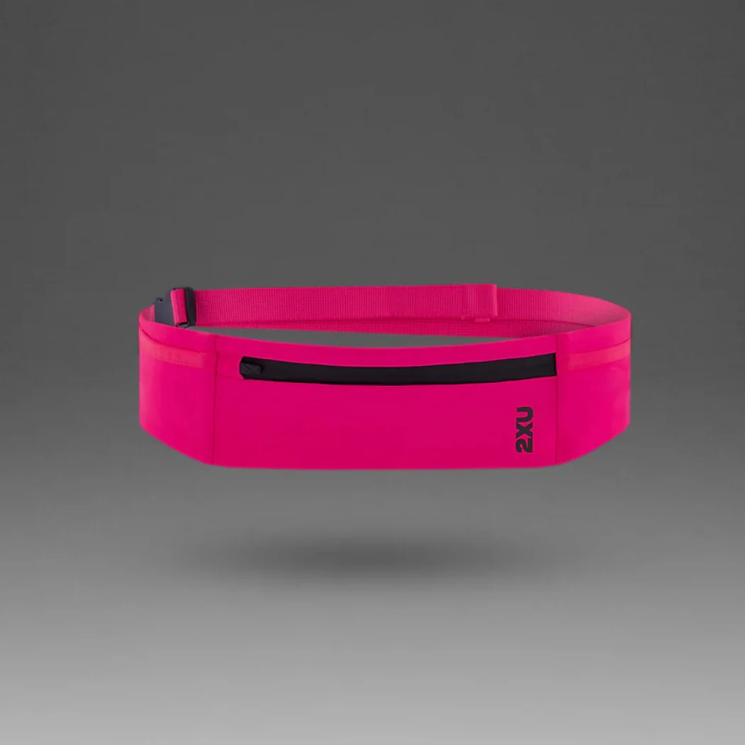 2XU Run Belt | Fuchsia / Black Reflective - Ekiden Sports