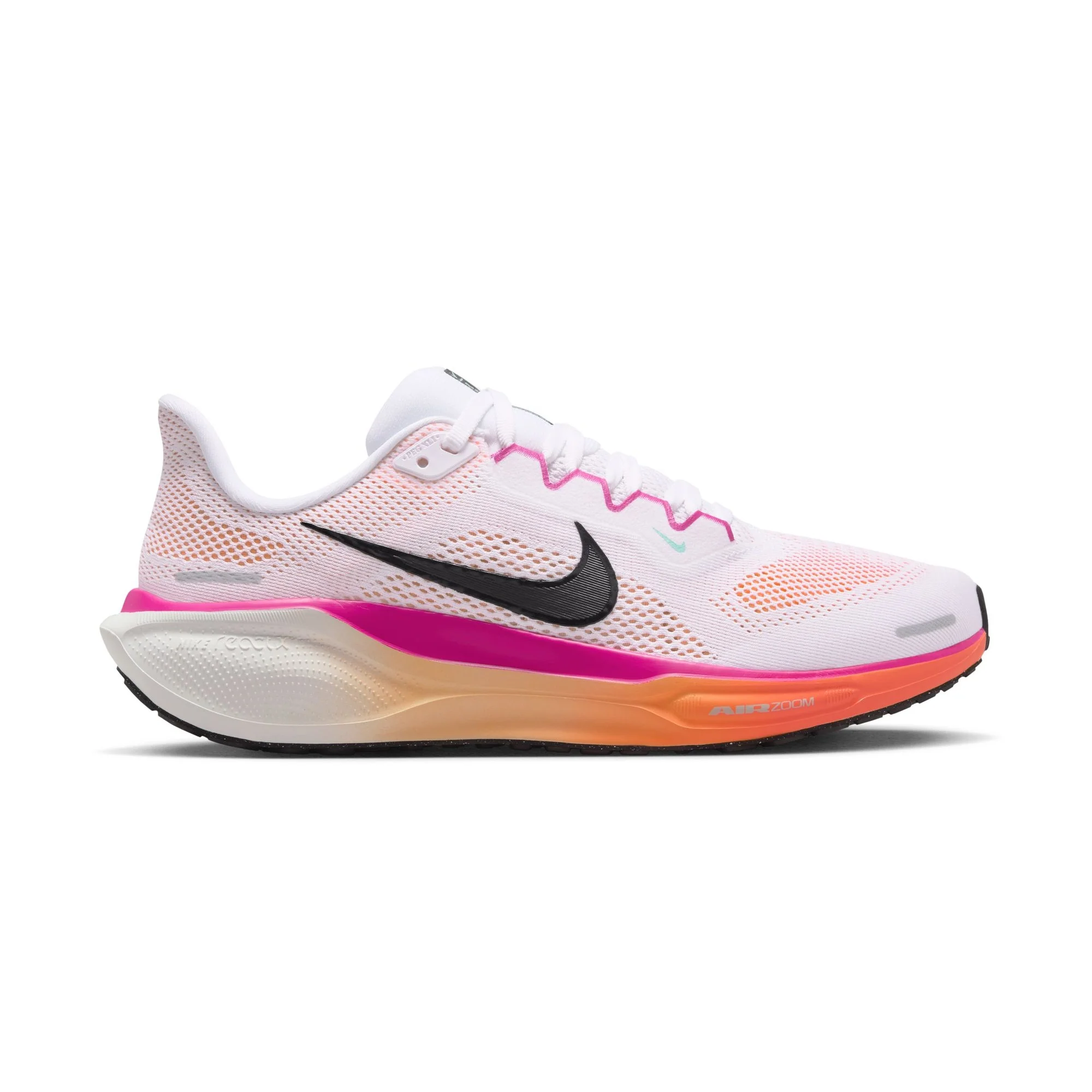 Nike Pegasus 41 | White / Black / Fire Pink / Orange Pulse | Womens - Ekiden Sports