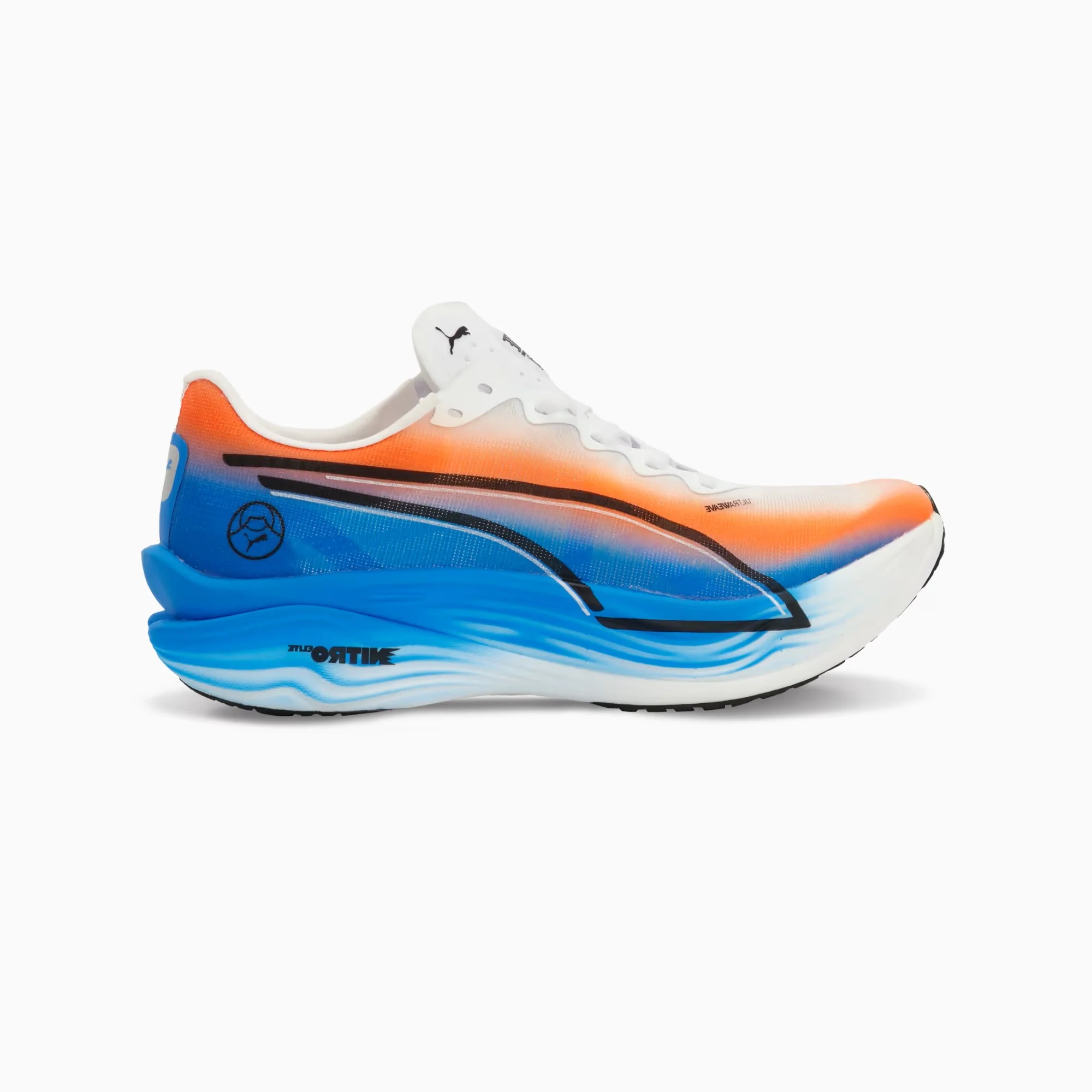 Puma Deviate NITRO Elite 3 Ekiden | White / Heat Fire / Black | Womens - Ekiden Sports