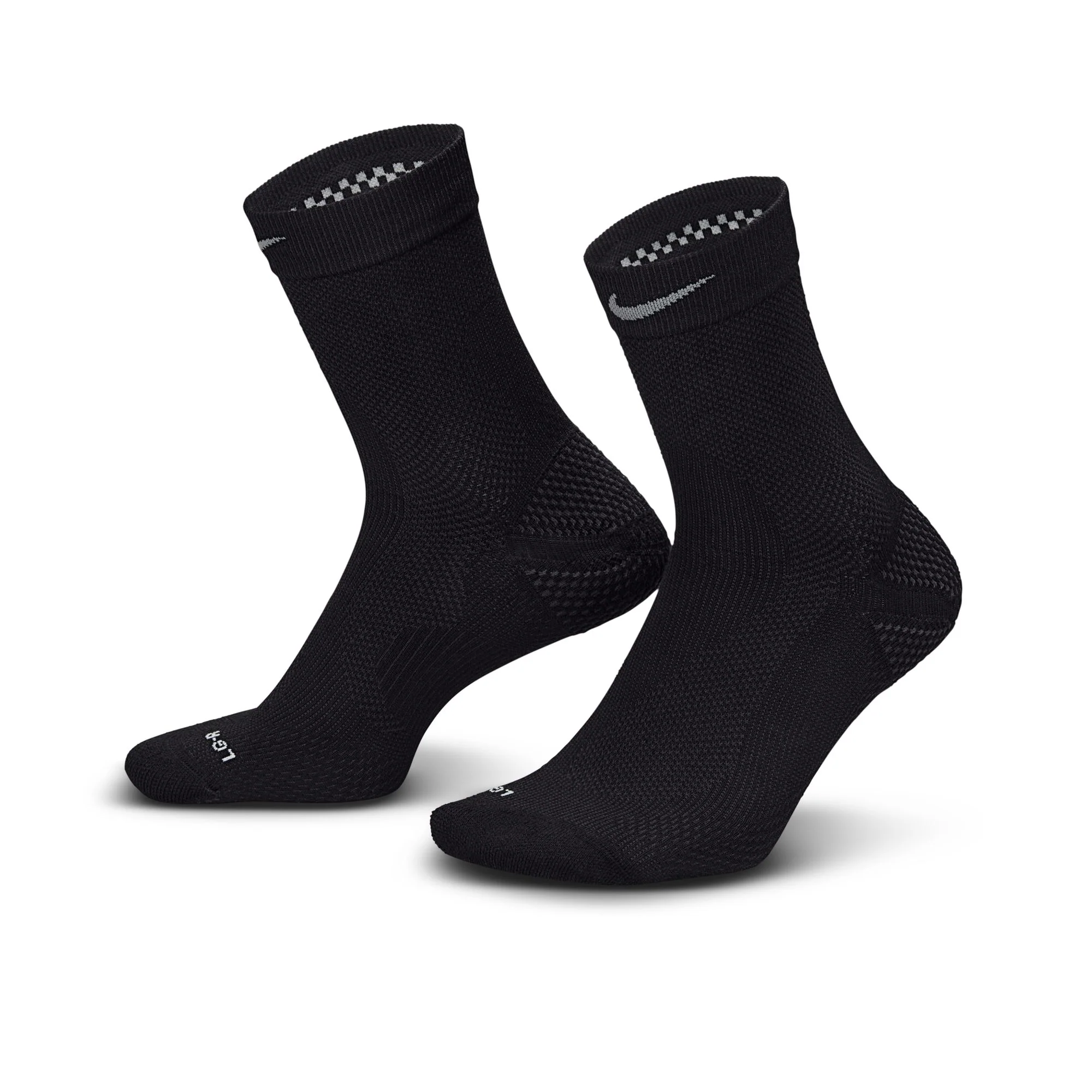 Nike Running Lightweight Sock | Micro Crew Length | Black / Pure Platinum - Ekiden Sports